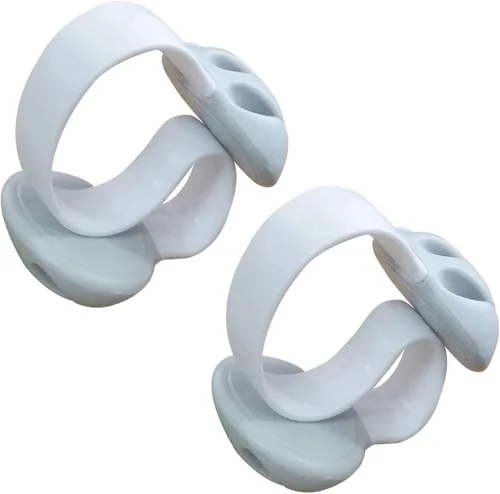 Miniatura 10 de NewFerU Clips de caída de cables de escritorio no adhesivos, soporte para cable de mesa, abrazadera de gestión de cables pequeña extraíble