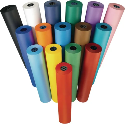 Miniatura 7 de Colorations Rollo de papel de doble superficie Suministros para el aula para artes y manualidades Negro (36" x 1000') (Artículo # DSBK)
