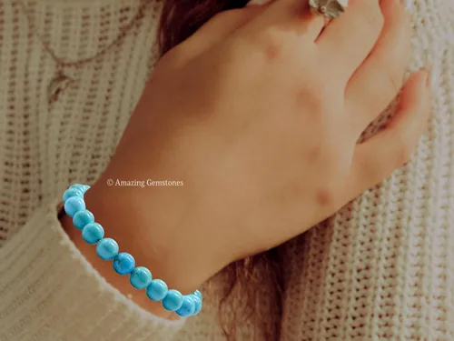 Miniatura 324 de Amazing Gemstone Pulsera de cristal para mujeres y hombres, pulsera de cristal curativo de protección, pulsera elástica con cuentas de piedras