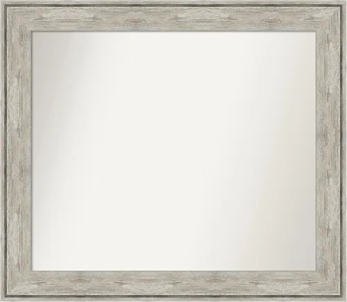 Miniatura 368 de Amanti Art Espejo de baño plateado para sobre fregadero, 28 x 47 pulgadas, espejo rectangular de plata imperial, marco de madera tradicional de gran