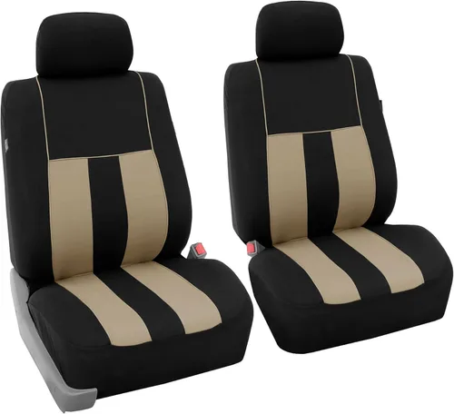Miniatura 19 de FH Group - Juego completo de fundas para asientos de auto con rayas llamativas, ajuste universal para asientos delanteros de respaldo bajo, Verde