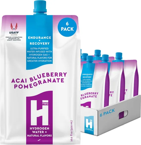 Miniatura 11 de HTWO Agua de hidrógeno molecular premium, sabor a fresa, sin azúcar, paquete de 6 unidades de 16.9 onzas, alternativa a la tableta hidrogenada +