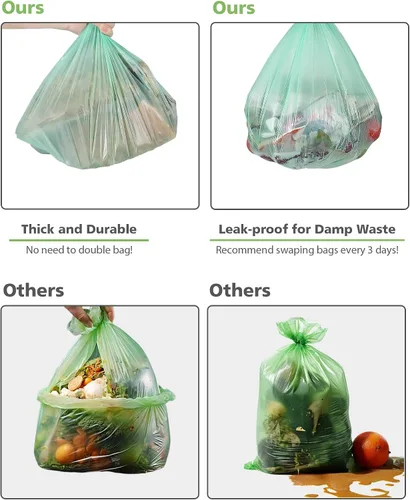 Miniatura 4 de AYOTEE - Bolsas de basura pequeñas de 4 a 6 galones, bolsas de basura compostables, 60 unidades, ultra fuertes, sin perfume, mini bolsas de basura