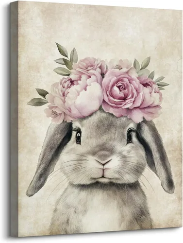 Miniatura 10 de Bonito mapache impreso para pared, póster retro de retrato de animales, divertido mapache con corona, pintura de granja, bosque, animales
