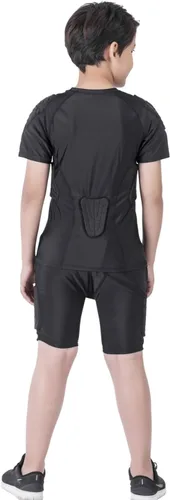 Miniatura 4 de Padded Shirt Youth Boys Padded Compression Sports Protective T-Shirt Rib Chest Protector Extreme Exercise