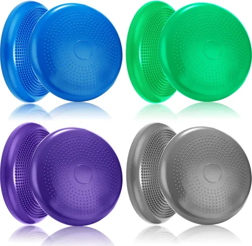 Miniatura 12 de Jerify 4 Piezas Cojín de Equilibrio Inflable Flexible para Asiento Oscilante, Almohadilla de Equilibrio de Estabilidad, Disco de Equilibrio, Asiento