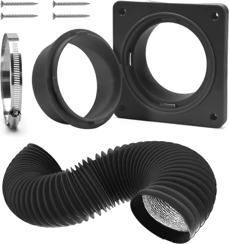 Miniatura 11 de Kit de Conector de Manguera de Ventilación para Secadora VIWINVELA - Placa de Pared para Ventilación de Secadora - Conector de Conducto de Secadora