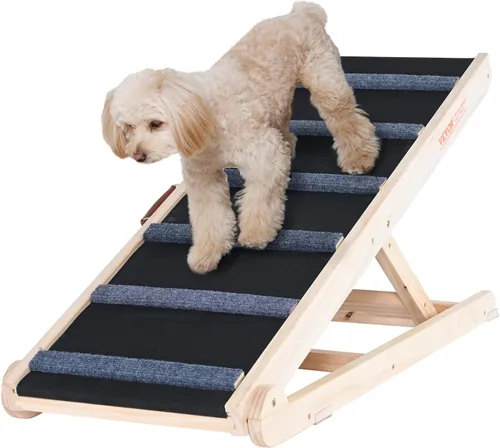 Miniatura 11 de VEVOR Rampa para Perros, Rampa Plegable para Mascotas para Cama, Rampa Ajustable para Perros Pequeños, Grandes, Viejos y Gatos, Rampa de Madera