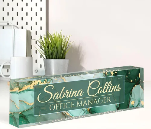 Miniatura 43 de Placa de nombre personalizada para escritorio, placa de nombre de escritorio personalizada, decoración de oficina para mujeres y hombres, accesorios
