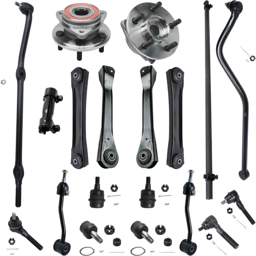 Miniatura 13 de Detroit Axle - Kit de nudillos de dirección delantera izquierda para Ford Edge Lincoln MKX 07-10, cojinete de rueda del lado del conductor, nudillo