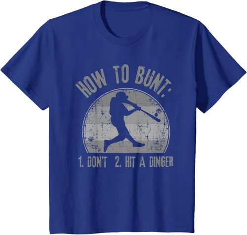 Miniatura 62 de Cómo Bunt Don't Hit A Dinger - Camiseta divertida de béisbol y sóftbol, Negro, S