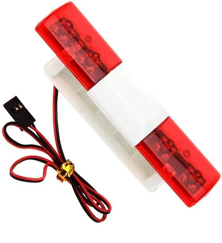 Miniatura 21 de 2 luces LED ultra brillantes de policía, lámpara estroboscópica de flash giratorio, 5 modos para 1/8 1/10 1/14 RC coche extinción de incendios