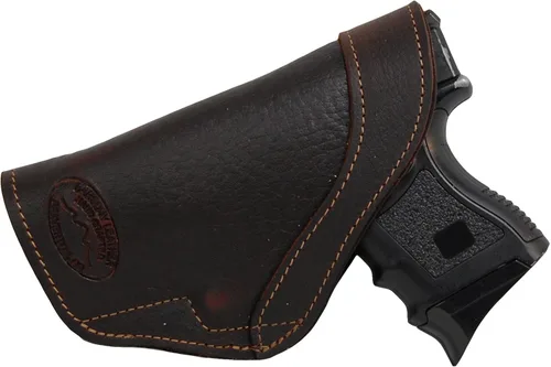 Miniatura 3 de Barsony Funda IWB de cuero marrón + funda para cargador compacta, subcompacta de 0.354 in, 40 y 45