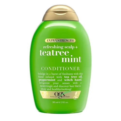 Miniatura 10 de OGX Acondicionador Extra Fuerte Refrescante para Cuero Cabelludo + Romero Menta, Acondicionador Nutritivo para el Cabello y el Cuero Cabelludo