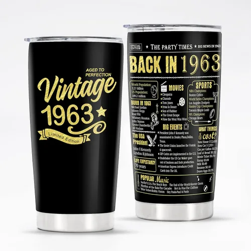Miniatura 7 de Vasos de feliz cumpleaños 95 para hombres y mujeres, regalos de acero inoxidable en el año 1931, regalo de cumpleaños de 95 años para esposa