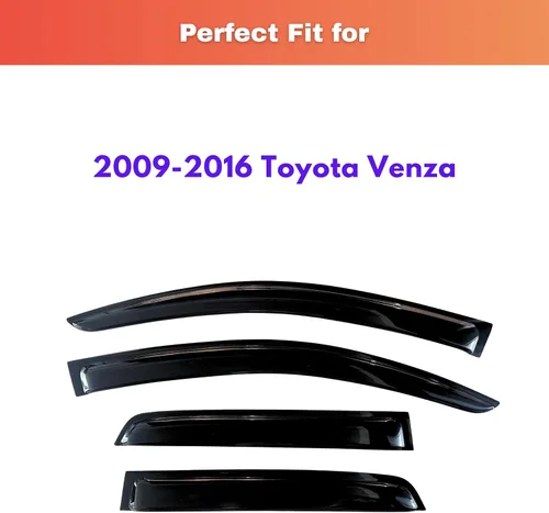 Miniatura 207 de KPY Visor de ventana compatible con Kia Soul 2009-2013, Protector contra lluvia de 4 unidades, deflectores de ventilación de ventana lateral