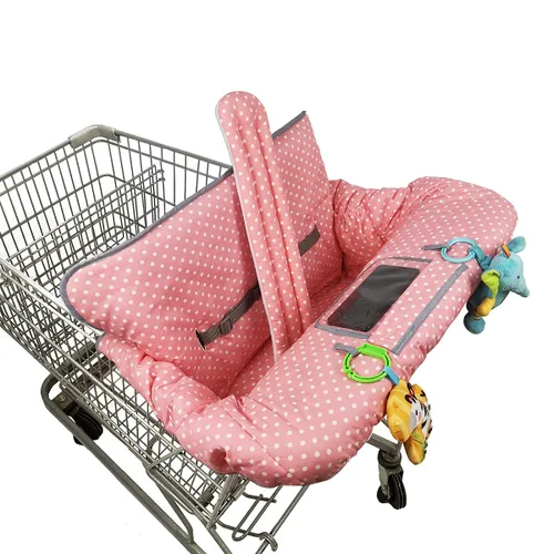 Miniatura 11 de Funda para carrito de compras para bebé, funda de silla alta de algodón, lavable a máquina para bebés, niños pequeños, niños o niñas (Lindo)