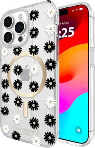 Miniatura 12 de Kate Spade New York Funda para iPhone 15 Pro Max, compatible con la funda MagSafe para teléfono, purpurina gruesa iridiscente
