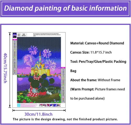 Miniatura 2 de JAKI Kits de Pintura de Diamantes para Adultos - Kits de Arte de Diamantes de Castillo para Adultos, Kits de Arte de Gemas para Adultos, Imágenes