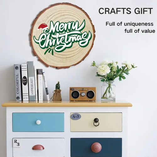 Miniatura 7 de 10 piezas de rebanadas de madera sin terminar de 6 a 8 pulgadas para centros de mesa, redondas de madera natural para manualidades, decoración