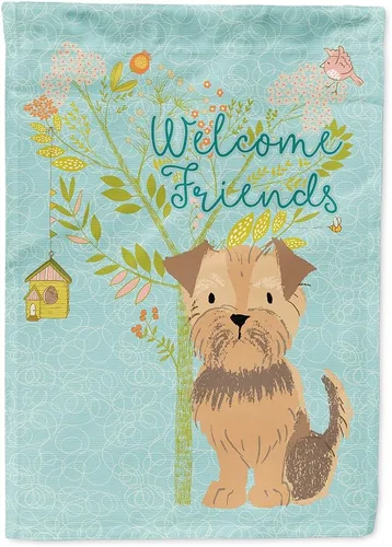 Miniatura 96 de Caroline's Treasures BB7594GF Bandera de jardín de Husky siberiano con texto en inglés "Welcome Friends" - Bandera decorativa para patio exterior