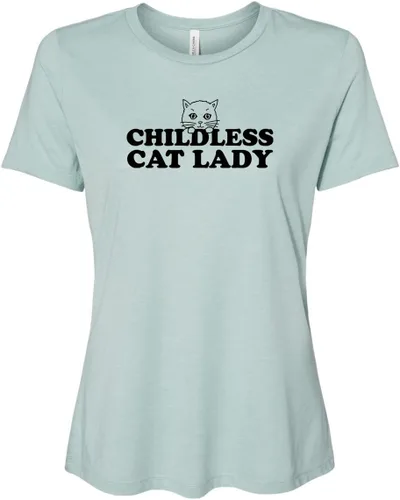 Miniatura 14 de Cute Women's Screen Printed Crew Neck Tee, Shirts With Sayings, Dusty Blue or Olive