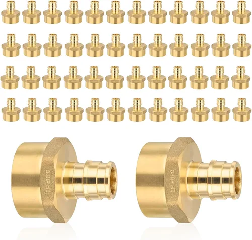Miniatura 16 de PEX-A - Accesorios de expansión PEX-A, adaptador NPT roscado hembra PEX-A de 1/2 x 1/2 pulgadas, accesorios de tubería de expansión de latón