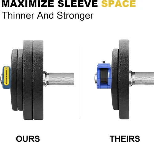 Miniatura 2 de POWER GUIDANCE Barbell Collars Barbell Clips, Only for 2 inch Olympic Barbell Clamps,Non-Slip Weight Clamps Quick Release Barbell Collar for Workout