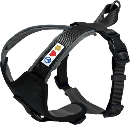Miniatura 19 de Arnés para perro Pawtitas para entrenamiento de suave, ajustable, reflectante, acolchado para cachorros, Azul
