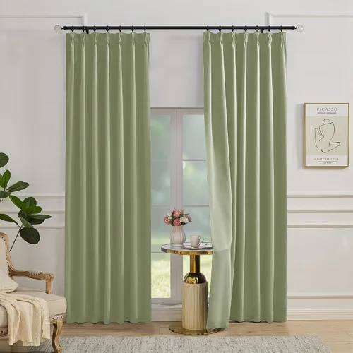 Miniatura 10 de Simplebrand Cortinas naturales extra largas para oscurecer la habitación del patio, 120 pulgadas de largo, 2 paneles para sala de estar, privacidad