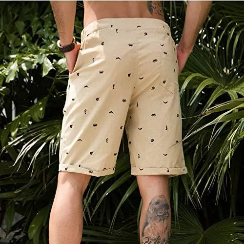 Miniatura 6 de Boisouey - Pantalones cortos de verano para hombre, de lino, estilo informal