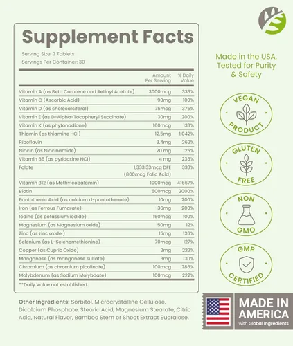 Miniatura 2 de BariSlim Tabletas multivitamínicas bariátricas masticables avanzadas, vitamina bariátrica y suplemento para cirugía posbariátrica, incluyendo bypass