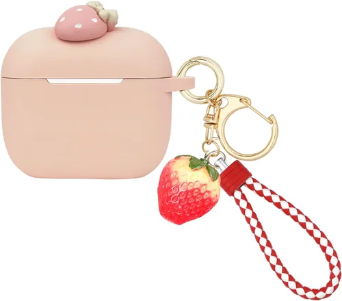 Miniatura 7 de Wonhibo Funda para Airpods 3 para mujeres y niñas, bonita funda Kawaii para Airpod 3ª y tercera generación 2021 con llavero (seta)