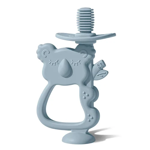 Miniatura 16 de Moonkie Juguete de dentición, mordedores de silicona seguros y fáciles de sostener, sin BPA, cepillo de dientes de bebé de 360° con base de succión