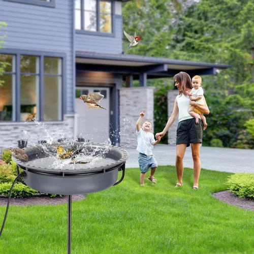 Miniatura 8 de Saillong Baños para pájaros para exteriores, comedero de agua para colibríes, para jardín, patio, césped, ideal para atraer pájaros