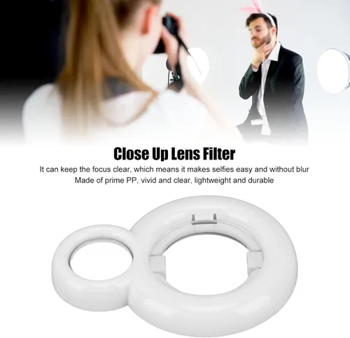 Miniatura 4 de Lente de primer plano para cámara instantánea, espejo selfie transparente colorido, espejo de autorretrato ligero de cerca para fotografía