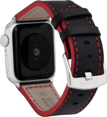 Miniatura 16 de Bandini Correa de cuero para hombre para Apple Watch de 1.732 in 1.772 in 1.654 in 1.614 in 1.575 in 1.496 in 1.929 in y Ultra, correa de iWatch