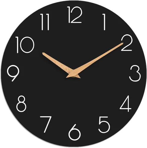 Miniatura 11 de cicininc Reloj de pared gris silencioso sin tictac, relojes de pared decorativos a pilas para dormitorio, cocina, hogar, oficina, escuela, hotel
