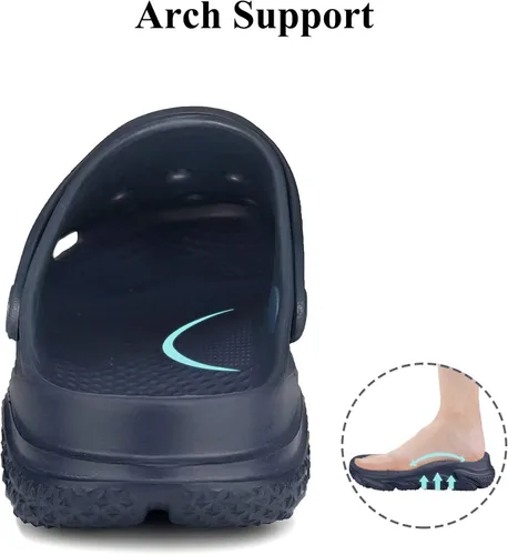 Miniatura 5 de Zuecos de jardín para hombres y mujeres con soporte de arco, sandalias deslizantes clásicas unisex para adultos para exteriores, playa, piscina