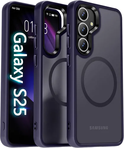 Miniatura 53 de Oterkin Funda magnética para Samsung Galaxy S24 Ultra mate, funda para teléfono S24 Ultra compatible con MagSafe, esmerilada, translúcida, a prueba
