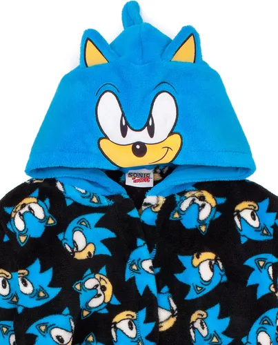 Miniatura 4 de Sonic The Hedgehog Bata de baño para niños Albornoz de personaje para niños y niñas Traje de pijama suave azul para jugadores