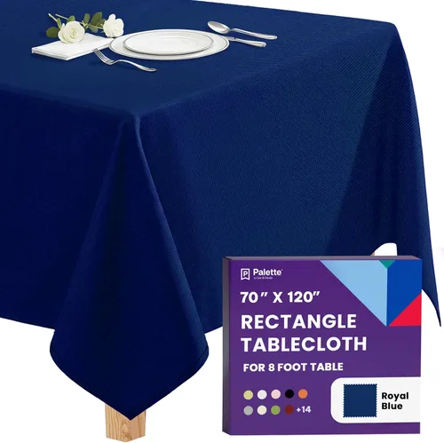 Miniatura 51 de Gee Di Moda - Mantel rectangular de 60 x 84 pulgadas – Mantel rectangular de poliéster lavable para mesa de 5 pies