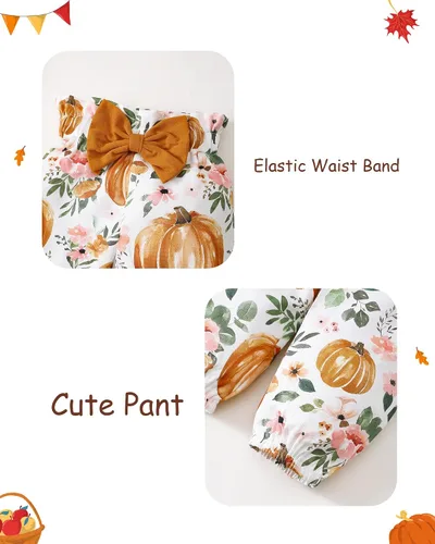 Miniatura 99 de SUNNY PIGGY Ropa para bebé recién nacida, con volantes, mameluco de algodón floral, conjunto de pantalones de algodón para niñas