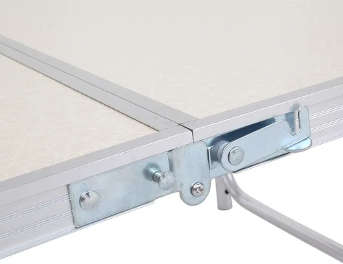 Miniatura 5 de lapday Mesa plegable de aluminio, mesa de camping multiusos, mesa rectangular portátil y ajustable para fiesta, playa, patio trasero, barbacoa
