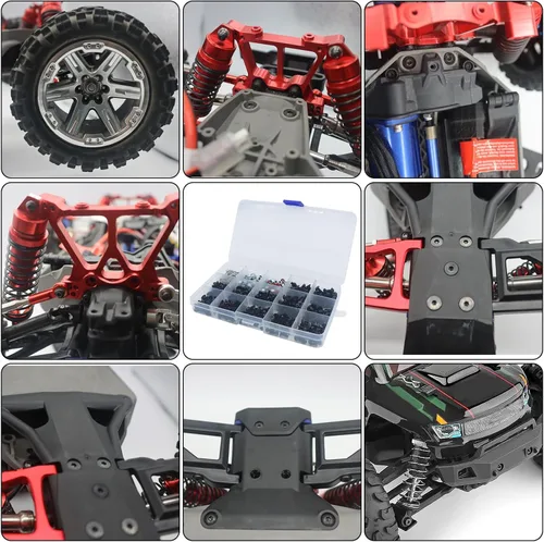 Miniatura 5 de Juego de herramientas de reparación de soporte de trabajo de reparación de automóvil a control remoto, rotación de 360 grados y 523 piezas