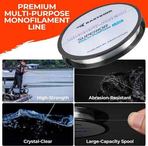 Miniatura 20 de KastKing Línea de pesca de monofilamento premium del mundo - Pista de rollo paralelo - Línea mono fuerte y resistente a la abrasión - Línea de pesca