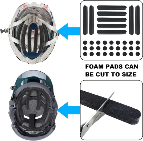 Miniatura 5 de Kit de almohadillas universales de espuma de repuesto, almohadillas universales para casco de Airsoft, almohadillas para casco de bicicleta