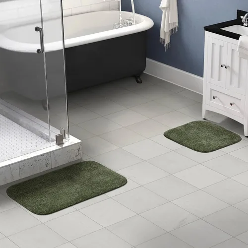Miniatura 2 de Garland Rug Alfombras de Baño Tradicionales de Nailon Lavables Deep Fern 2 (17" X 24", 21" X 34") - Suaves, Absorbentes y Elegantes para tu Baño