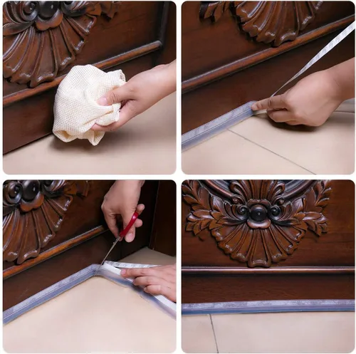 Miniatura 6 de Tira de sello de silicona, sellado para puerta o ventana, resistente a la intemperie, insonorizada, autoadhesiva, tira de puerta inferior, cinta