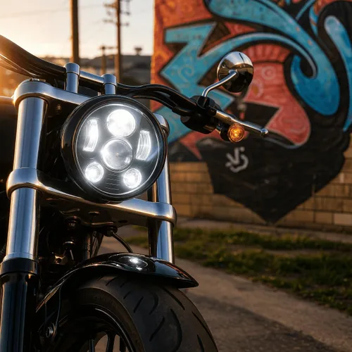 Miniatura 4 de Eagle Lights 5 Daymaker Faro delantero de proyección LED, 3/4 pulgadas, negro - Generation III para Harley Sportster, Dyna otros.